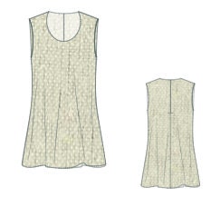 Loose Fit Sleeveless Dress Sewing Pattern PDF XS-4XL