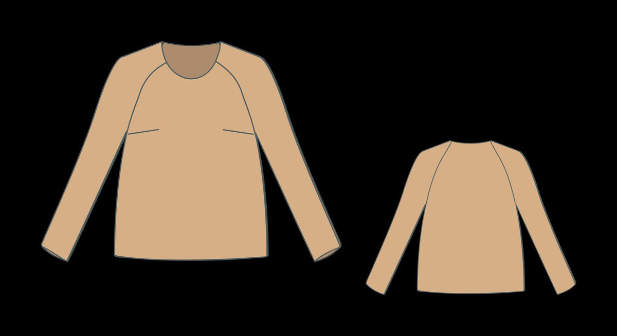 Raglan Sleeve Sweatshirt Sewing Pattern PDF XS-4XL
