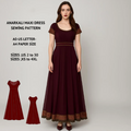 Anarkali Maxi Dress Sewing Pattern Medieval Renaissance PDF XS-4XL